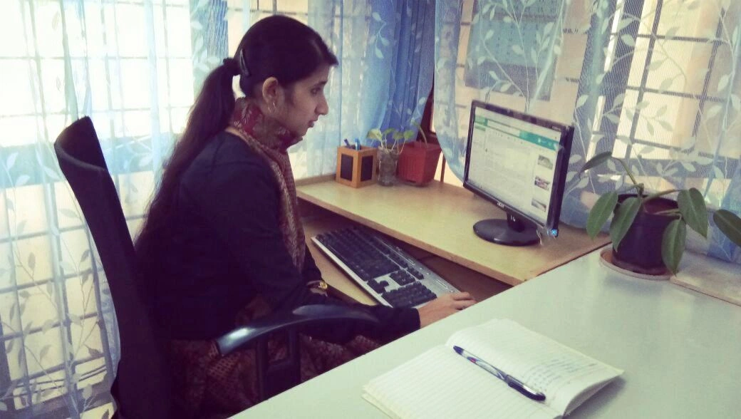 Programme staff managing HIV/AIDS awareness content online