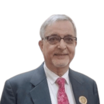 Portrait of Prof. Roop Krishen Khar, an eminent industrialist and alumnus of Harvard Business School and Birla Institute of Technology, contributing his leadership to Pharmed Foundation’s CSR initiatives.
